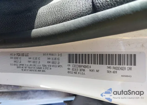 2015 Chrysler 200 Limited z USA, uszkodzony, nr VIN 1C3CCCABXFN684514